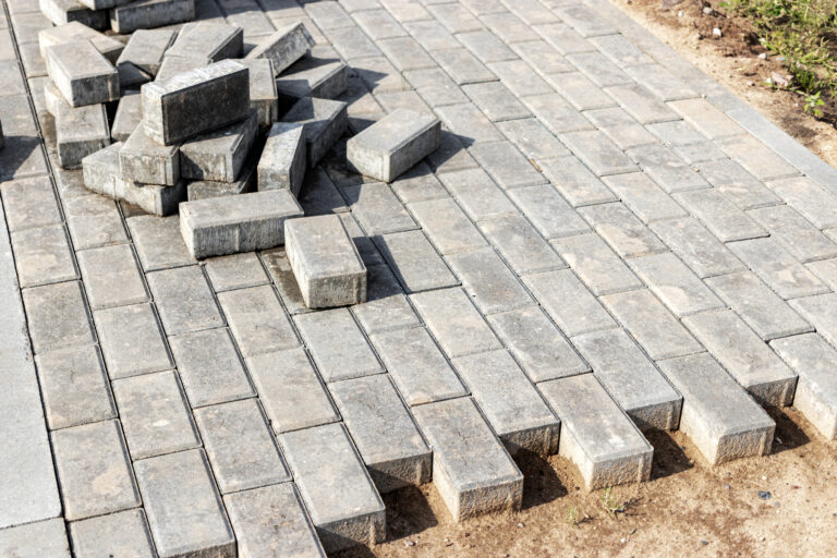 how to install concrete pavers
