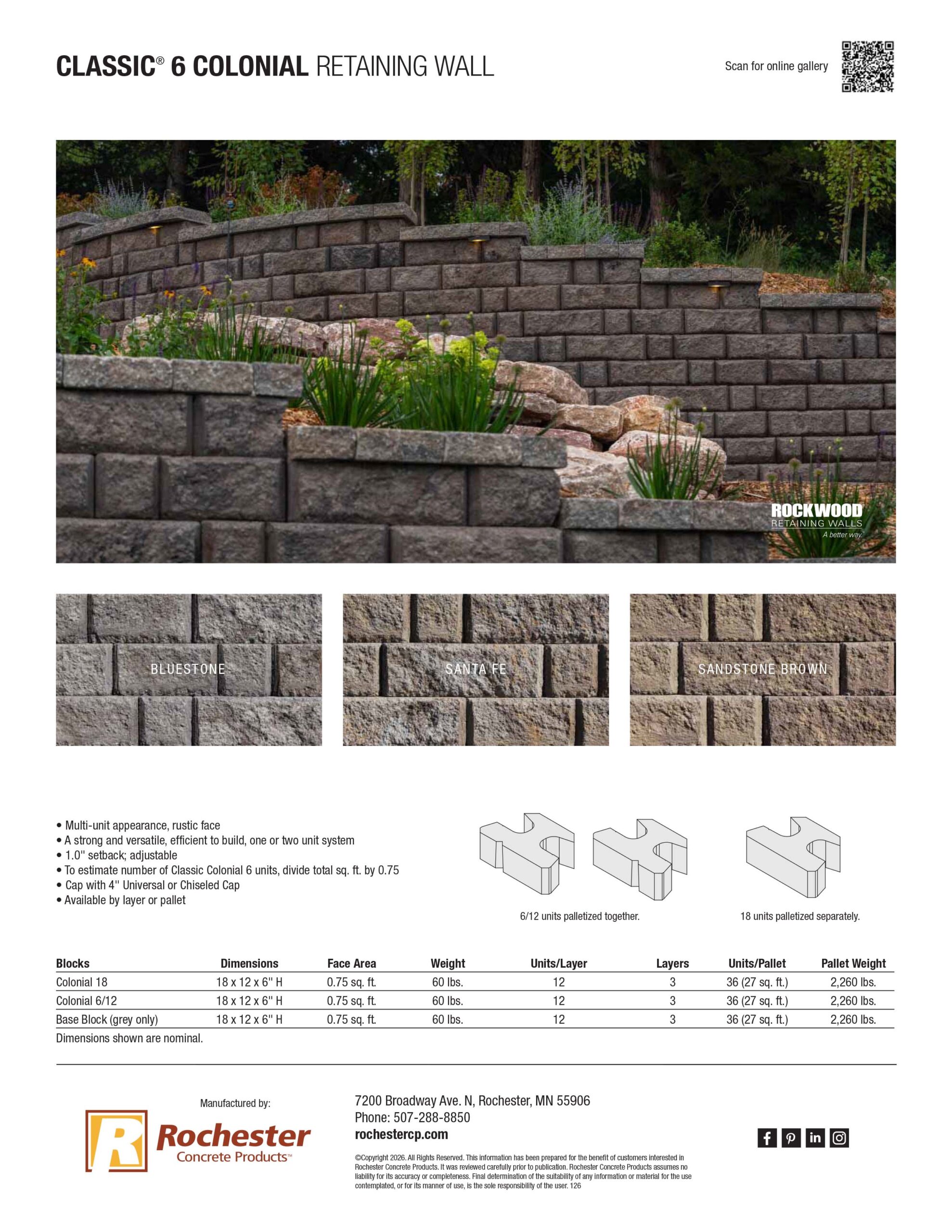 Classic Colonial 6 Cut Sheet