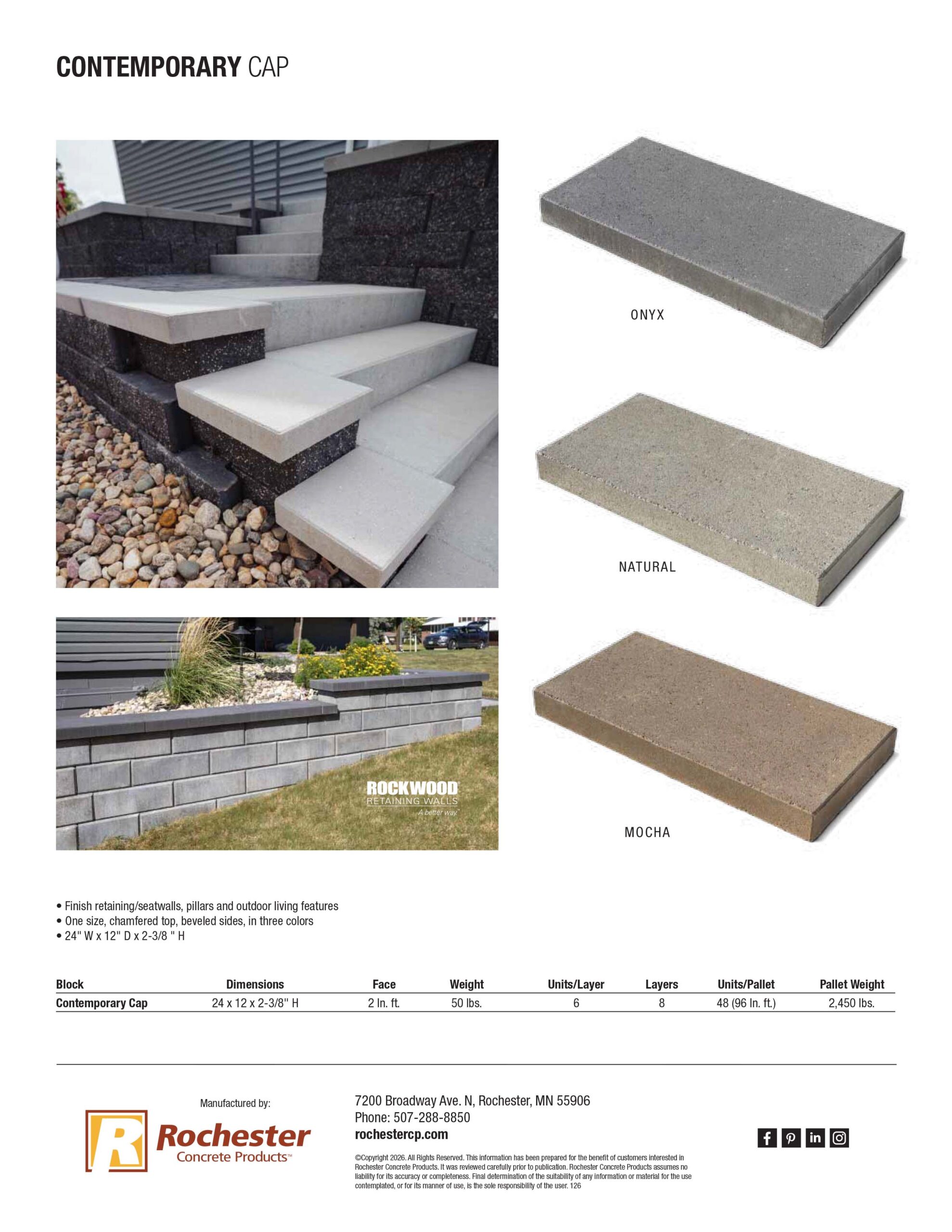 Contemporary Wall Caps Cut Sheet