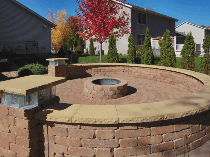 Design Options and Shapes for Landscape Block Fire Pits