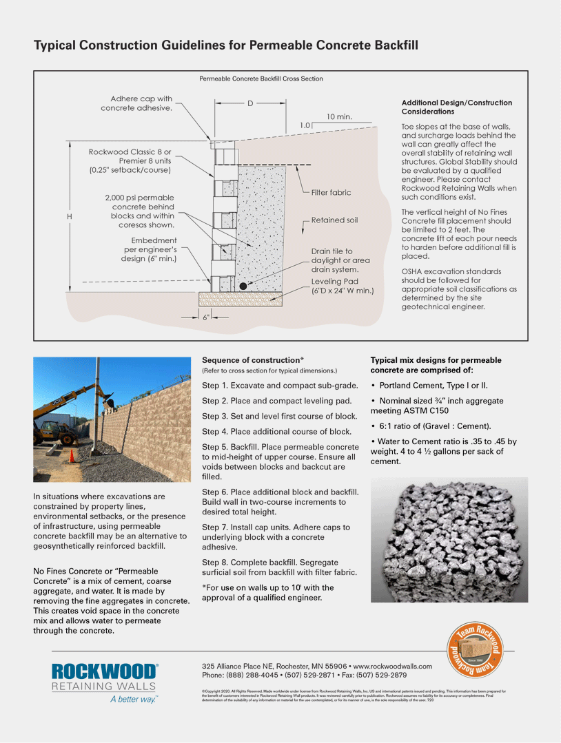 Construction Guidelines for Permeable Backfill