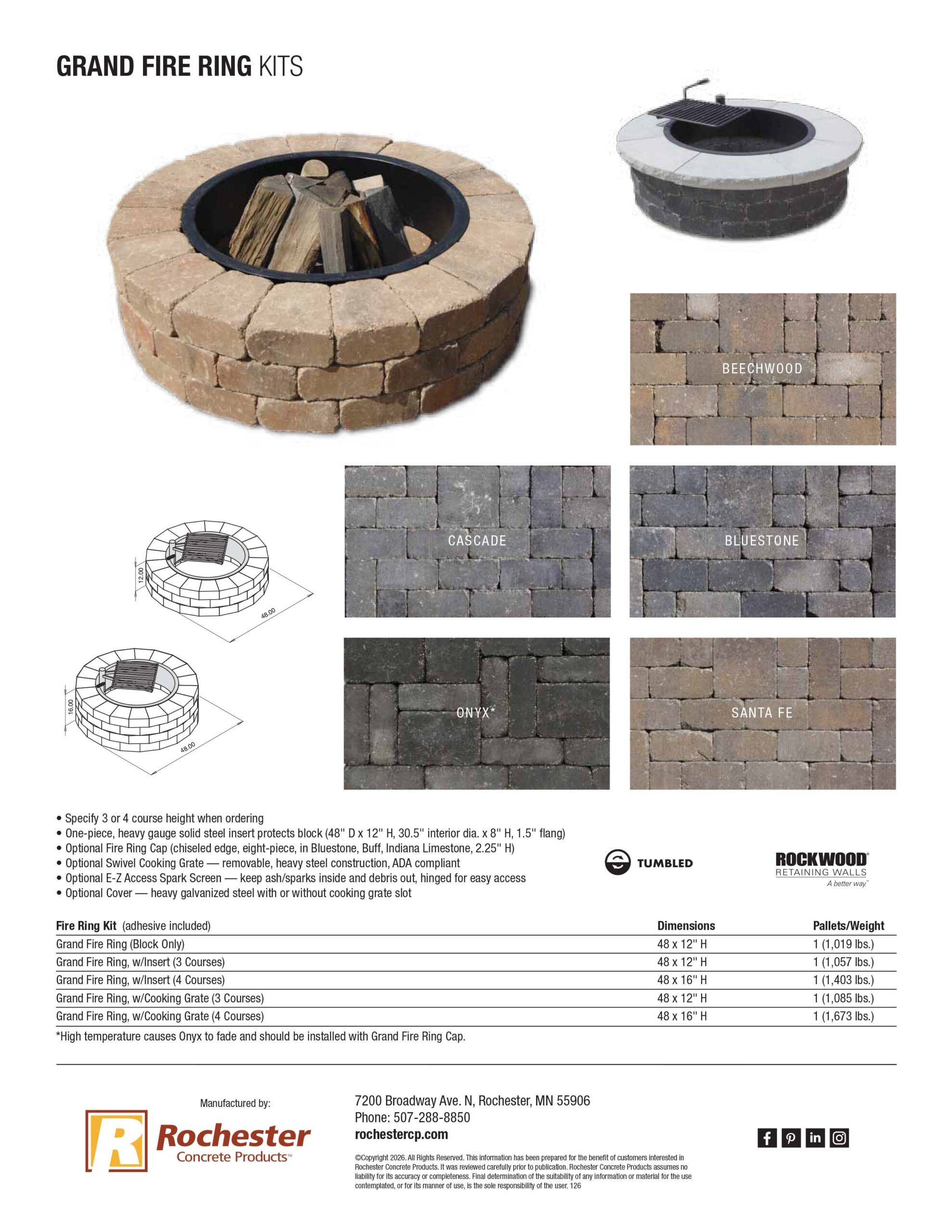 Grand Fire Ring Cut Sheet