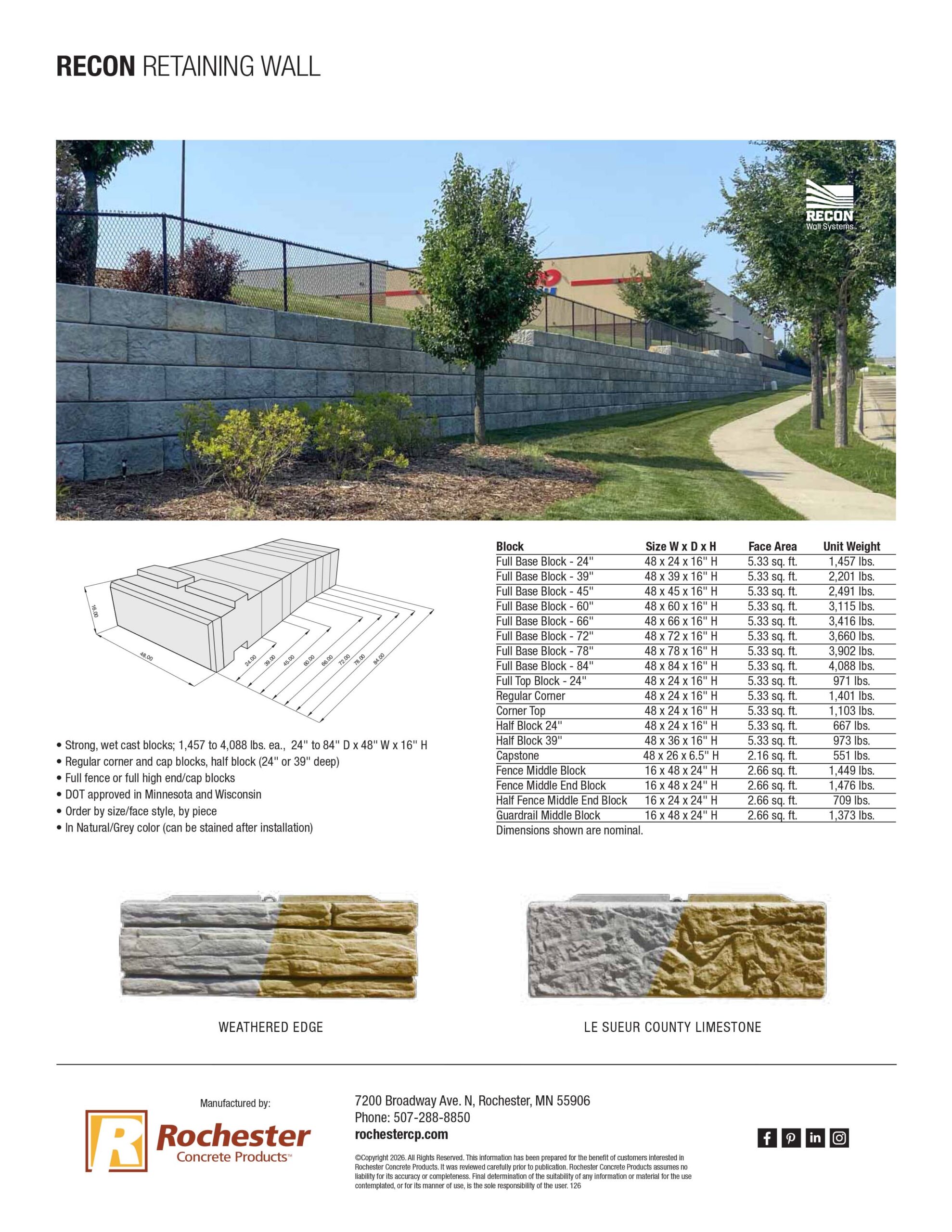 Recon Wall Cut Sheet